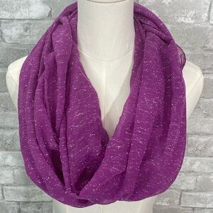The Accessory Collective Purple Speckled Infinity Scarf